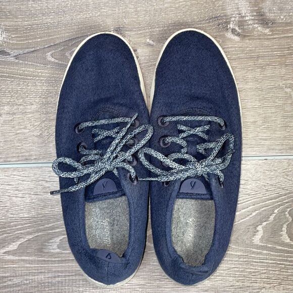 Allbirds Merino Wool Runners Mens Size 11 Tuke Midnight Cream Sneakers - Picture 5 of 12